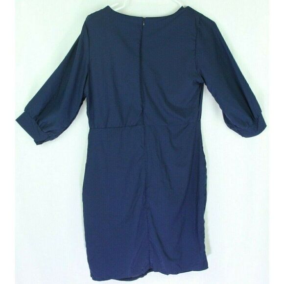 Beidifan Dress Juniors XXL Blue 3/4 Sleeve Pockets Modest - Picture 3 of 6